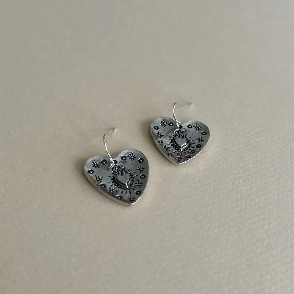 Boho heart earrings N1864